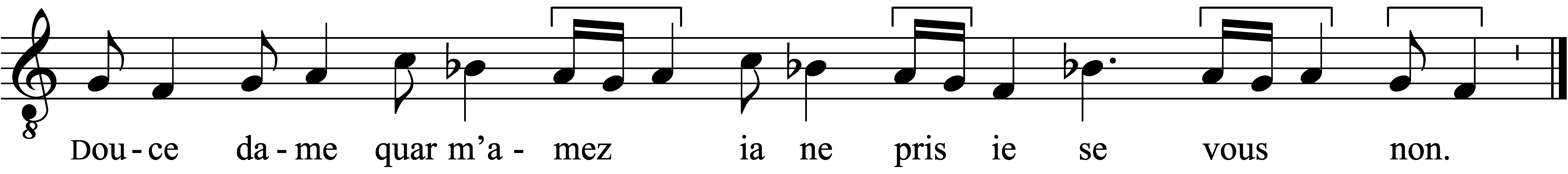 Refrain musical notation
